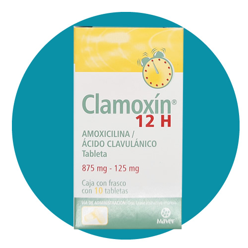 AMOXICILINA/ACIDO CLAVULINICO 875 MG - CLAMOXIN verde