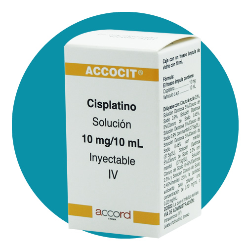 Cisplatino Solución 10 mg / 10 ml - Accocit  10 mg