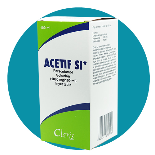 Paracetamol Solución 1000 mg / 100 ml - Acetif SI