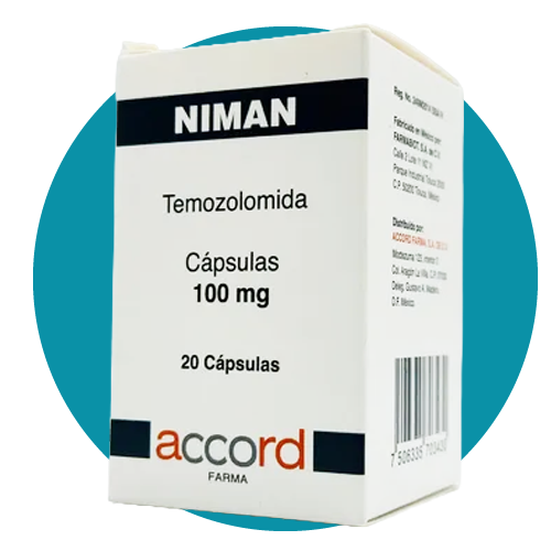 TEMOZOLAMIDA 100 MG NIMAN 20 cápsulas